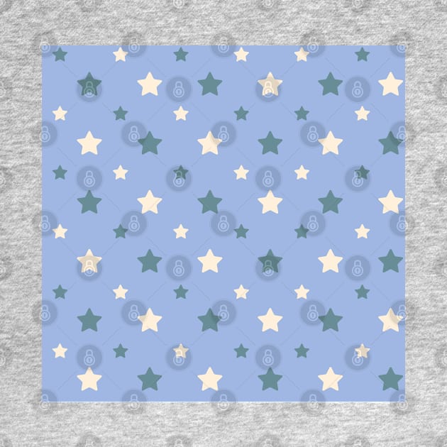 Cute Star Pattern Blue by moonquarius